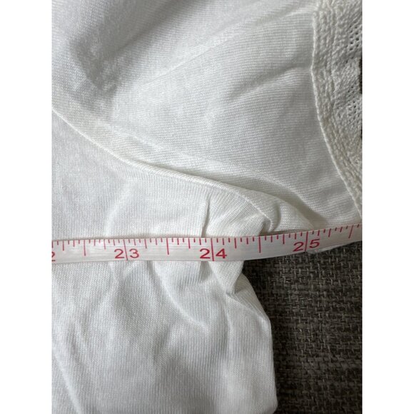 White Embroidered Cotton Short Sleeve Womens Top American Sweetheart Size 3XL - Picture 5 of 8